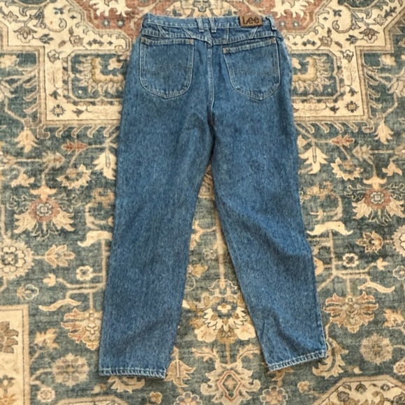 Vintage US Union Made Lee 10 Petite Relaxed Fit Blue Jeans - Picture 10 of 10